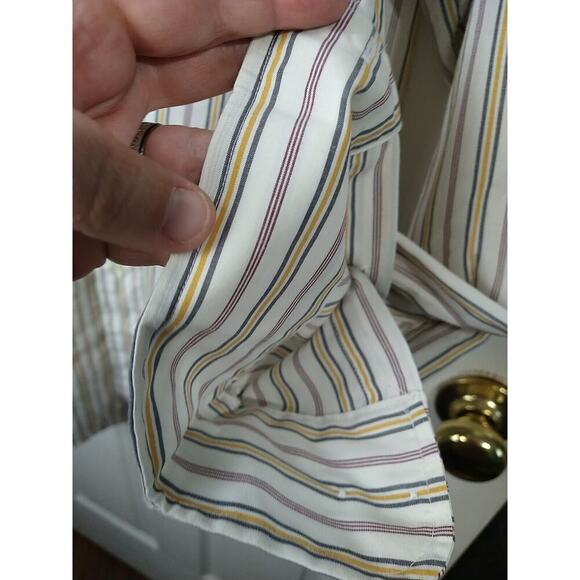 Sears Roebuck Men's 2X* Vintage Button Striped Shirt 17 34/35 Single Needle - Picture 8 of 14